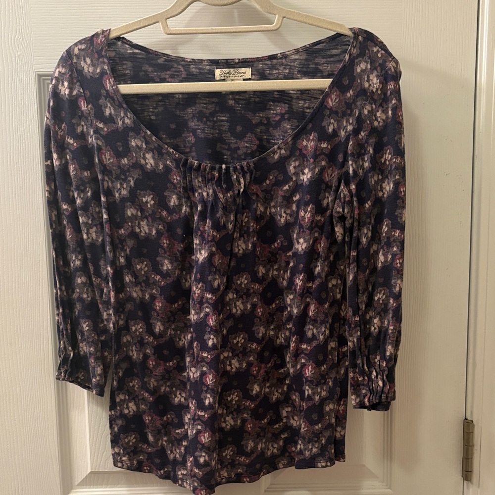 Lucky Brand Multicolor Floral Blouse